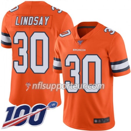 Maillot Homme Denver Broncos Phillip Lindsay 30 Nike Orange 100th